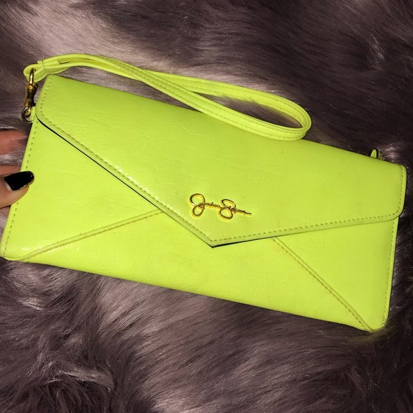 neon lime clutch